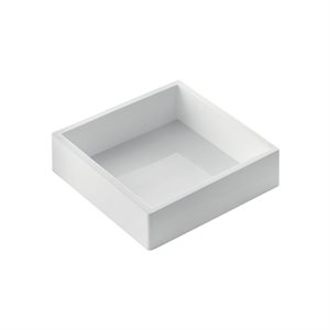 WHITE TORTAFLEX SILICON SQUARE MOULD 180X180 MM H 40 MM IN THIN NYLON