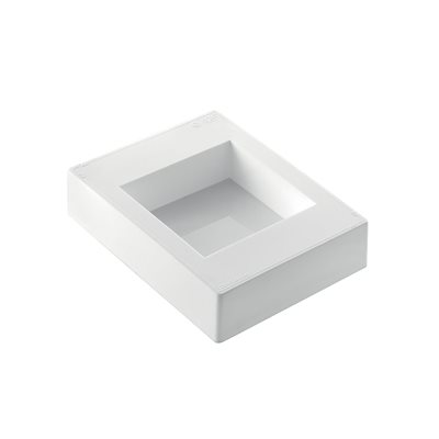 WHITE TORTAFLEX SILICON SQUARE MOULD 100X100 MM H 50 MM IN THIN NYLON