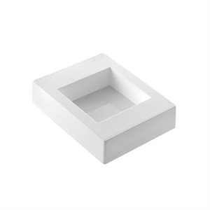 WHITE TORTAFLEX SILICON SQUARE MOULD 100X100 MM H 50 MM IN THIN NYLON