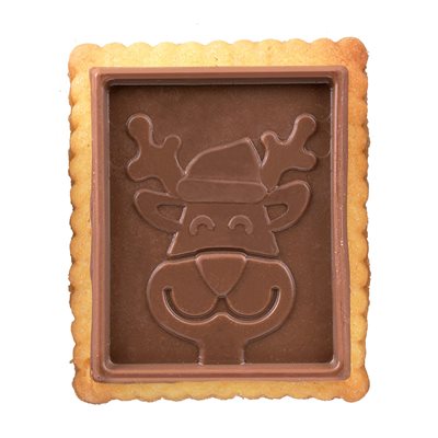 BROWN SILICONE MOULD COOKIE SNOWMAN + CUTTER IN PACK