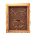 BROWN SILICONE MOULD COOKIE SNOWMAN + CUTTER IN PACK