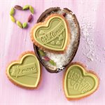 BROWN SILICONE MOULD COOKIE LOVE + CUTTER IN PACK