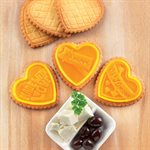 BROWN SILICONE MOULD COOKIE LOVE + CUTTER IN PACK