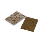 BROWN SILICONE MOULD COOKIE LOVE + CUTTER IN PACK
