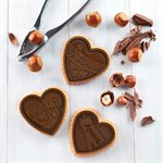 BROWN SILICONE MOULD COOKIE LOVE + CUTTER IN PACK