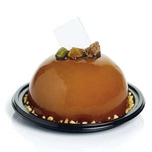 "SINGLE PORTION TRAY 78 MM ROUND, BLACK"