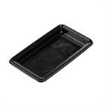 "SINGLE PORTION TRAY 80 X 50 MM RECTANGULAR, BLACK"
