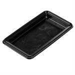 "SINGLE PORTION TRAY 49 X 95 MM RECTANGULAR, BLACK"