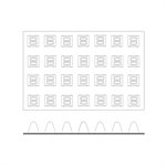 60X40 N. 28 GRUSTELLO BLACK SILICONE MOULD NAKED MM 52X52 MM H 60,7 MM