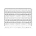 60X40 N. 78 MID MADELEINE BLACK SILICONE MOULD NAKED MM 46,5X33 MM H 14,5 MM