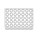 60X40 N. 35 BLACK FLORENTINS SILICONE MOULD NAKED ¯60 MM H 12 MM