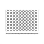 60X40 N. 70 BLACK FLORENTINES SILICONE MOULD NAKED ¯ 45 MM H 10 MM