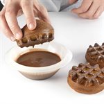 60X40 N. 18 BLACK WAFFEL SILICONE MOULD NAKED ¯90 MM H 24 MM