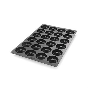 60X40 N.24 BLACK SILICONE MOULD DONUTS BULK ¯85 H29 MM