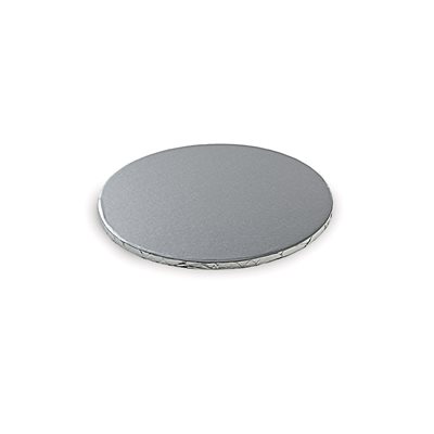 SILVER CAKE CARDBOARD DRUMS ROUND 30 CM
