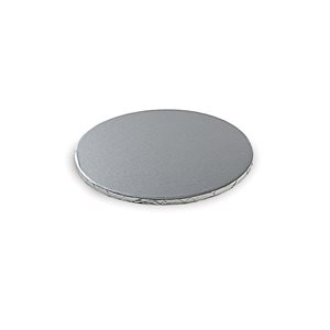 SILVER CAKE CARDBOARD DRUMS ROUND 30 CM