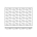 SQ038 - SILICONE MOULD 24 BULLES MM 120X35 MM H 30 MM