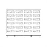 SQ039 - SILICONE MOULD 24 TETRIS MM 120X36 MM H 28 MM