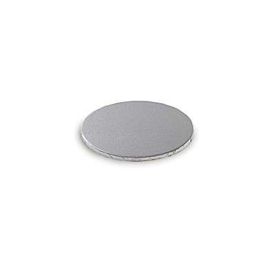 SILVER CAKE CARDBOARD DRUMS ROUND 20 CM