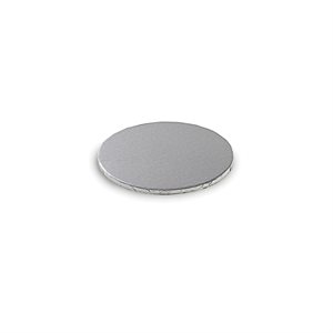 SILVER CAKE CARDBOARD DRUMS ROUND 25 CM