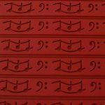 RELIEF SILICONE MOULD MATS MUSIC H 30 MM IN THIN NYLON