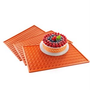 RELIEF SILICONE MOULD MATS FRUITS H 30 MM IN THIN NYLON