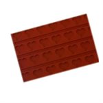 RELIEF SILICONE MOULD MATS HEART H 30 MM IN THIN NYLON