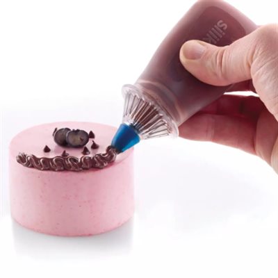 TRANSPARENT DECORATIVE PEN WITH 5 DIFFERENT NOZZLE