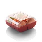 PACK FOR 6 MACARONS RED, 90 PC