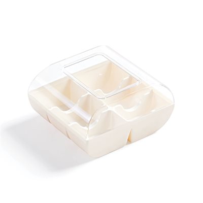 PACK FOR 6 MACARONS WHITE, 90 PC