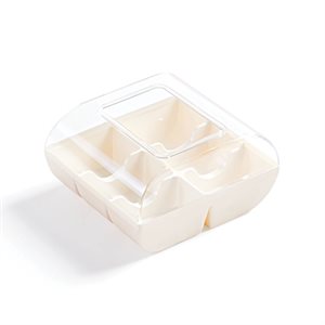 PACK FOR 6 MACARONS WHITE, 90 PC
