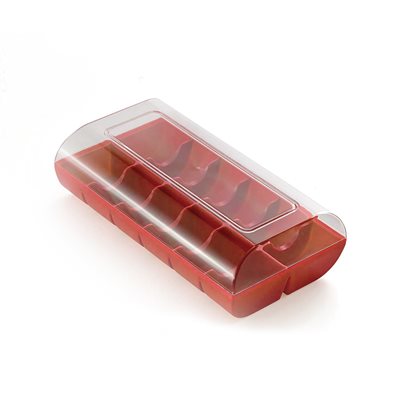 PACK FOR 12 MACARONS RED, 48 PC