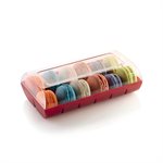 PACK FOR 12 MACARONS RED, 48 PC