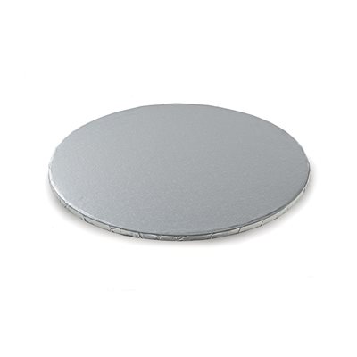 SILVER CAKE CARDBOARD DRUMS ROUND 40 CM