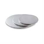 SILVER CAKE CARDBOARD DRUMS ROUND 40 CM