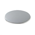 SILVER CAKE CARDBOARD DRUMS ROUND 45 CM