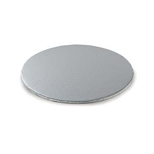 SILVER CAKE CARDBOARD DRUMS ROUND 45 CM