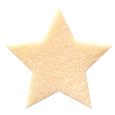 Stars white choc crystallised 4 designs