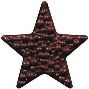 Stars dark choc Bulles 6.3x6.4 cm