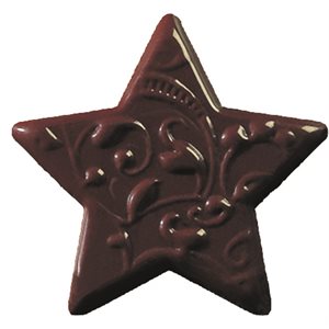 Stars dark choc Arabesques 3.45x3.6 cm