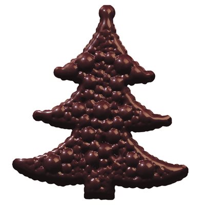 Pine trees dark choc Bulles 5.03x5.55 cm