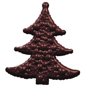 Pine trees dark choc Bulles 5.03x5.55 cm