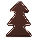 Tree without trunk dark choc 4 designs 2.7x3.5 cm