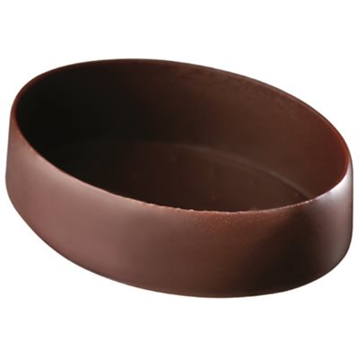 Coques oval dark choc 3.4 cm H. 1.2 cm