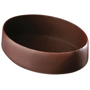 Coques oval dark choc 3.4 cm H. 1.2 cm