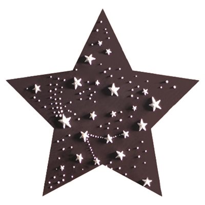 Stars dark choc embossed 4 designs