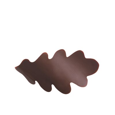 Curved oak leaves dark choc 3 designs