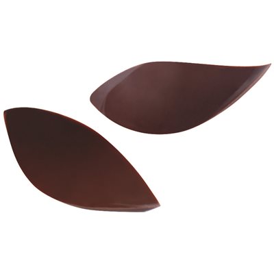 Small curved petals dark choc 4x1.7 cm