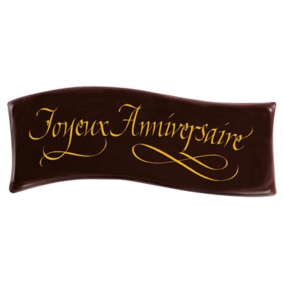 Banners dark choc Joyeux Anniversaire 7.87x3.32 cm