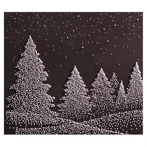 Ends of yule log dark choc embossed Paysage enneigé 8.5x7.5 cm